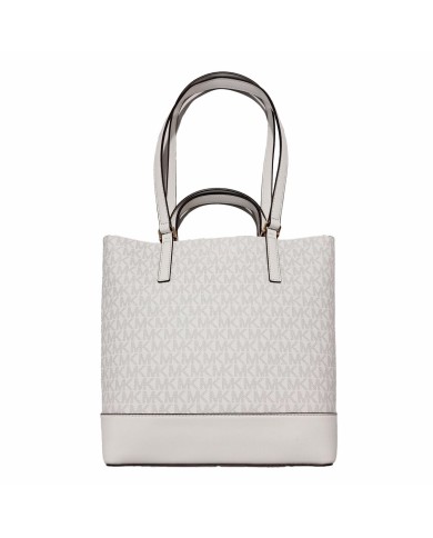 Borsa a Spalla Michael Kors Kelli Bianco 30 x 27 x 9 cm