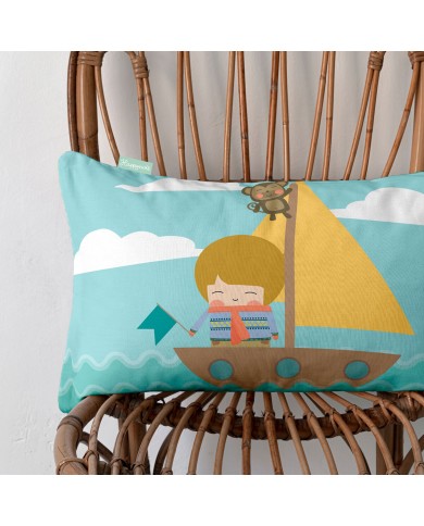 Fodera per cuscino HappyFriday World Map Multicolore 50 x 30 cm Fodera per cuscino HappyFriday World Map Multicolore 50 x 30 cm