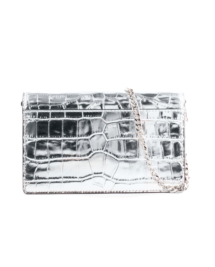 Borsa a Tracolla Michael Kors 32F4SJ6C8K-SILVER Grigio 22 x 14 x 6 cm