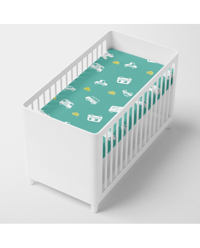 Lenzuolo con angoli HappyFriday MOSHI MOSHI Verde Multicolore 70 x 140 x 14 cm Lenzuolo con angoli HappyFriday MOSHI MOSHI Verde Multicolore 70 x 140 x 14 cm