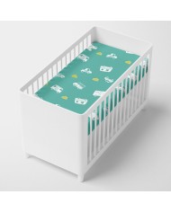 Lenzuolo con angoli HappyFriday MOSHI MOSHI Verde Multicolore 70 x 140 x 14 cm Lenzuolo con angoli HappyFriday MOSHI MOSHI Verde Multicolore 70 x 140 x 14 cm