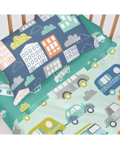 Lenzuolo con angoli HappyFriday MOSHI MOSHI Verde Multicolore 70 x 140 x 14 cm Lenzuolo con angoli HappyFriday MOSHI MOSHI Verde Multicolore 70 x 140 x 14 cm