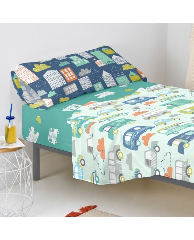 Lenzuolo con angoli HappyFriday MOSHI MOSHI Multicolore 90 x 200 x 32 cm Lenzuolo con angoli HappyFriday MOSHI MOSHI Multicolore 90 x 200 x 32 cm