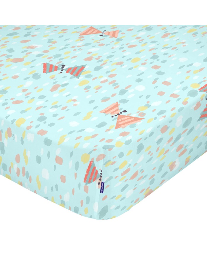 Lenzuolo con angoli HappyFriday MOSHI MOSHI Azzurro Multicolore 60 x 120 x 14 cm Lenzuolo con angoli HappyFriday MOSHI MOSHI Azzurro Multicolore 60 x 120 x 14 cm