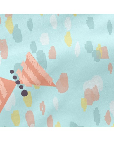 Lenzuolo con angoli HappyFriday MOSHI MOSHI Azzurro Multicolore 60 x 120 x 14 cm Lenzuolo con angoli HappyFriday MOSHI MOSHI Azzurro Multicolore 60 x 120 x 14 cm