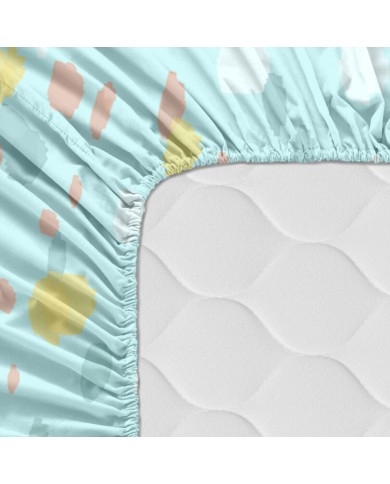 Lenzuolo con angoli HappyFriday MOSHI MOSHI Azzurro Multicolore 60 x 120 x 14 cm Lenzuolo con angoli HappyFriday MOSHI MOSHI Azzurro Multicolore 60 x 120 x 14 cm