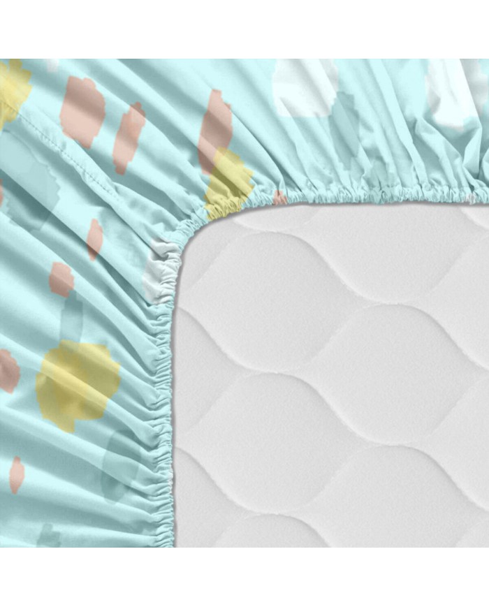 Lenzuolo con angoli HappyFriday MOSHI MOSHI Azzurro Multicolore 60 x 120 x 14 cm Lenzuolo con angoli HappyFriday MOSHI MOSHI Azzurro Multicolore 60 x 120 x 14 cm