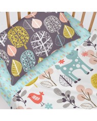 Lenzuolo con angoli HappyFriday MOSHI MOSHI Azzurro Multicolore 60 x 120 x 14 cm Lenzuolo con angoli HappyFriday MOSHI MOSHI Azzurro Multicolore 60 x 120 x 14 cm