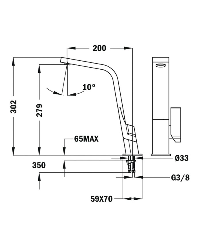 Rubinetto Monocomando Teka IC 915 Bianco Metallo
