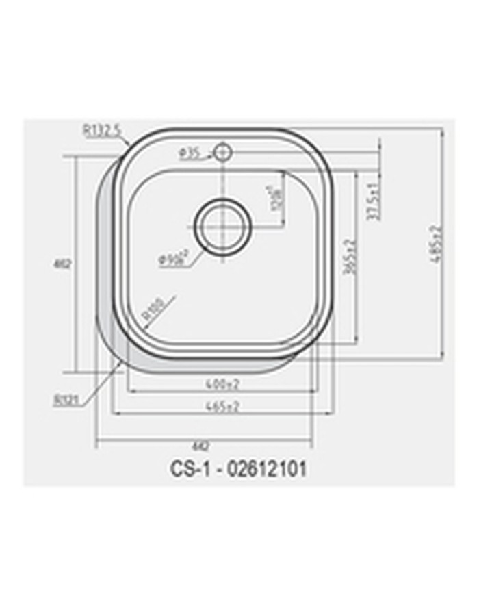 Lavello a Una Vasca Cata CS-1 Argento