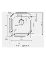 Lavello a Una Vasca Cata CS-1 Argento