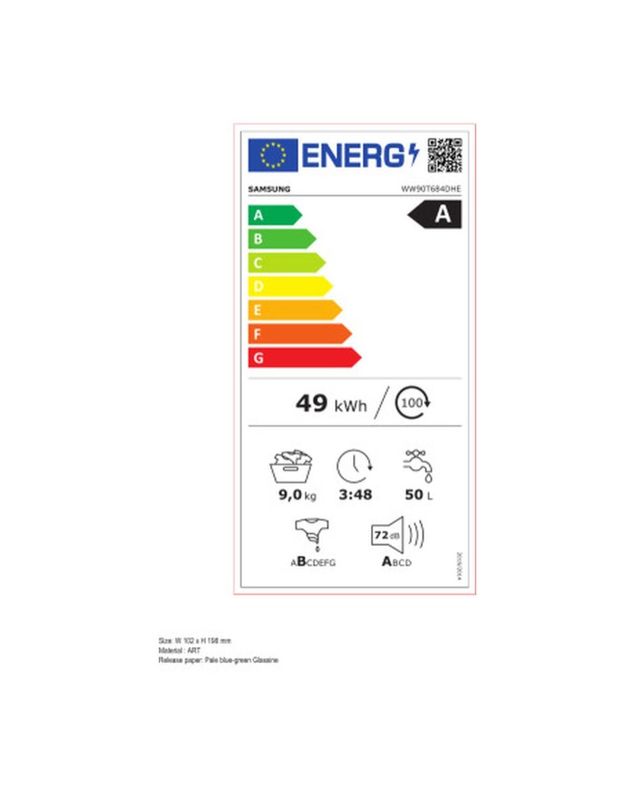 Lavatrice Samsung WW90T684DHE/S3 60 cm 1400 rpm 9 kg