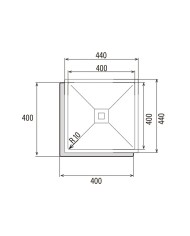 Lavello a Una Vasca Cata CB4040R10 Acciaio
