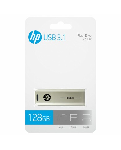 Memoria USB HP x796w Argentato 128 GB Memoria USB HP x796w Argentato 128 GB