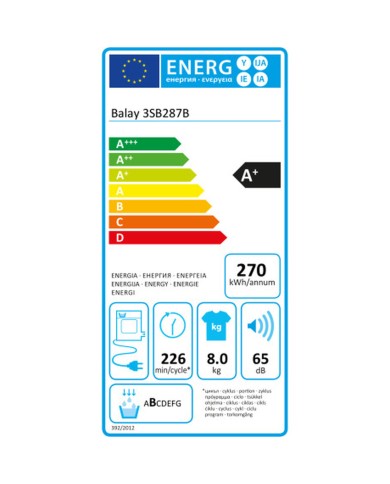 Asciugatrice Balay 3SB287B 8 kg Asciugatrice Balay 3SB287B 8 kg
