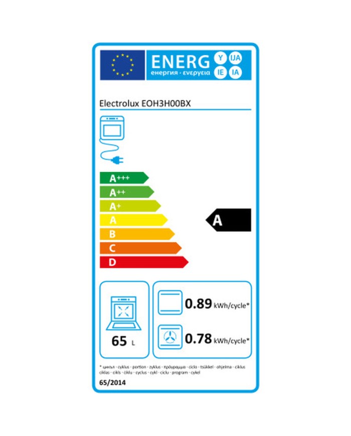 Forno Electrolux EOH3H00BX 2090 W Forno Electrolux EOH3H00BX 2090 W