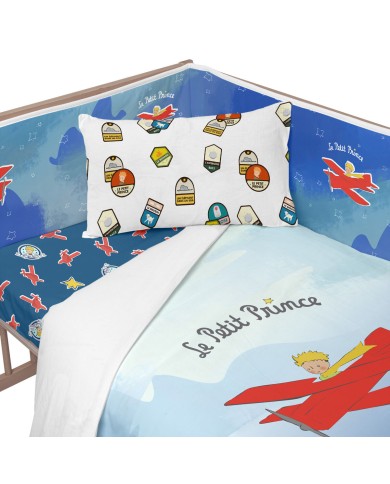Paracolpi per culla HappyFriday Le Petit Prince Son avion Multicolore 210 x 40 cm Paracolpi per culla HappyFriday Le Petit Prince Son avion Multicolore 210 x 40 cm