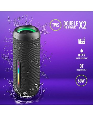 Altoparlante Bluetooth Portatile NGS ROLLERFURIA3BLACK Nero 60 W