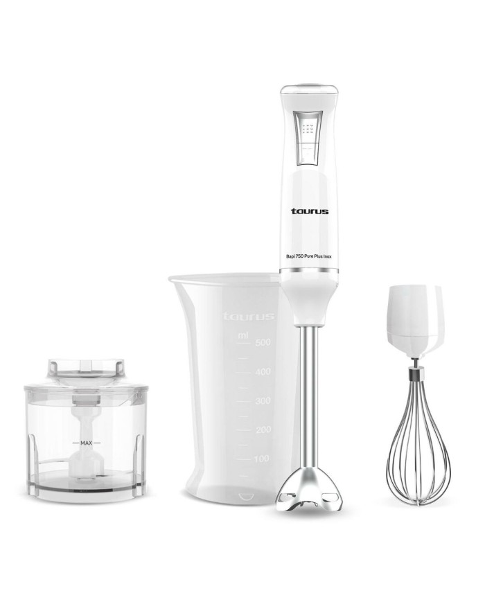 Frullatore ad Immersione Taurus BAPI 750 PURE PLUS Bianco 750 W Frullatore ad Immersione Taurus BAPI 750 PURE PLUS Bianco 750 W