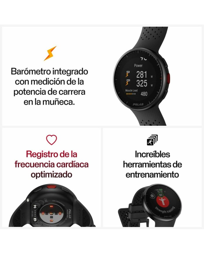 Smartwatch Polar Nero 1,2"