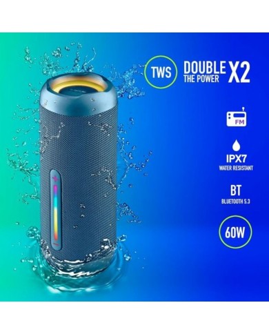 Altoparlante Bluetooth Portatile NGS ROLLERFURIA3BLUE Azzurro 60 W