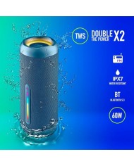 Altoparlante Bluetooth Portatile NGS ROLLERFURIA3BLUE Azzurro 60 W Altoparlante Bluetooth Portatile NGS ROLLERFURIA3BLUE Azzurro 60 W