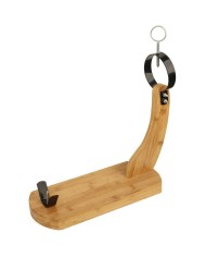 Porta prosciutto Supreme 36080 Legno Ferro Acciaio cromato Porta prosciutto Supreme 36080 Legno Ferro Acciaio cromato