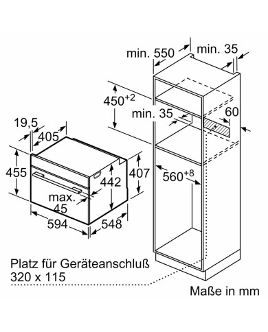 Forno BOSCH CBG7741B1 2900 W 47 L
