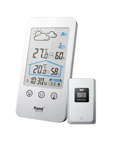 Stazione Meteorologica Multifunzione SAMI LD-1117 Argentato Stazione Meteorologica Multifunzione SAMI LD-1117 Argentato