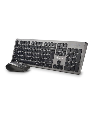 Tastiera e Mouse Wireless NGS IDOL KIT Qwerty in Spagnolo