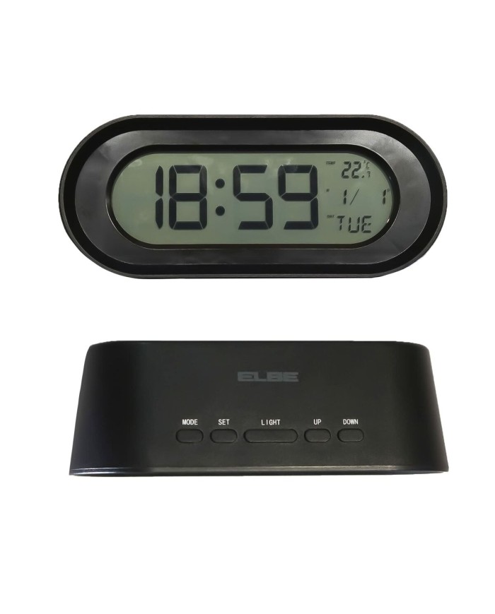 Radio Sveglia ELBE Nero Termometro