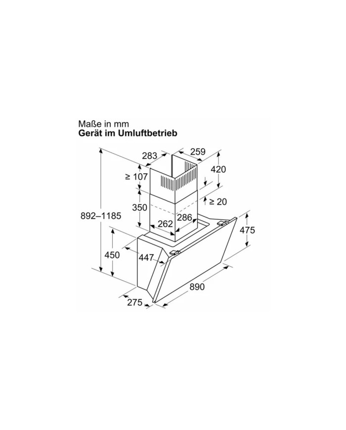 Cappa Classica BOSCH DWK91LT60 Nero