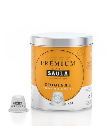 Capsule di Caffè con Contenitore Saula COMPOSTABLE ORIGINAL Capsule di Caffè con Contenitore Saula COMPOSTABLE ORIGINAL