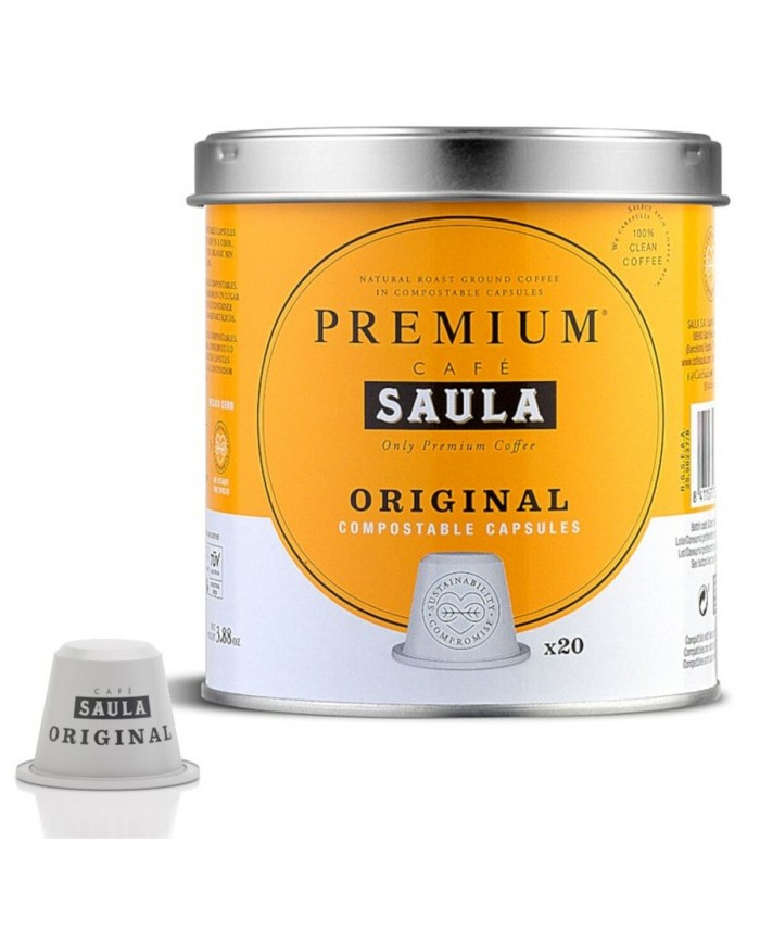 Capsule di Caffè con Contenitore Saula COMPOSTABLE INTENSE