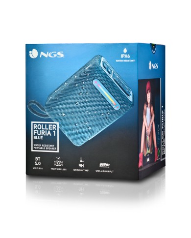 Altoparlante Bluetooth Portatile NGS Roller Furia 1 Blue Azzurro 15 W