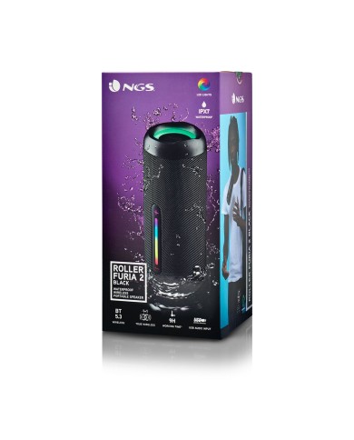Altoparlante Bluetooth Portatile NGS Roller Furia 2 Black Nero 15 W