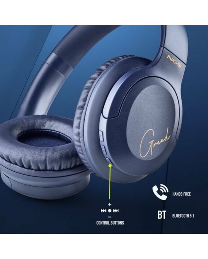 Auricolari con Microfono NGS ARTICAGREEDBLUE Azzurro