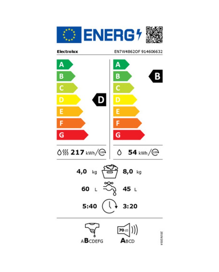 Lavatrice - Asciugatrice Electrolux EN7W4862OF 8kg / 4kg