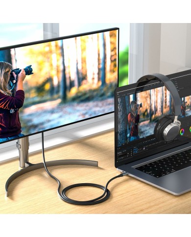 Cavo USB-C con HDMI Silver HT LOGAN Nero Cavo USB-C con HDMI Silver HT LOGAN Nero