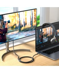 Cavo USB-C con HDMI Silver HT LOGAN Nero