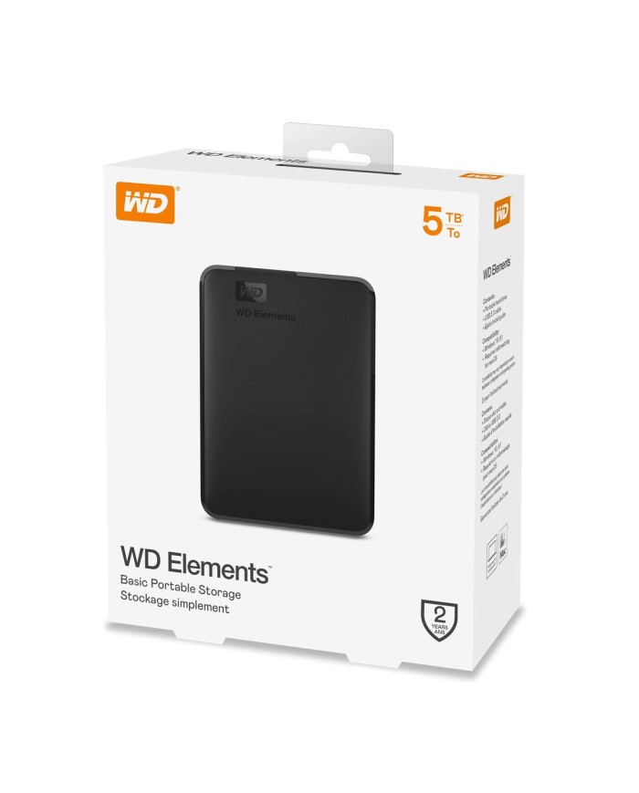 Hard Disk Esterno Western Digital Elements Portable Nero 5 TB Hard Disk Esterno Western Digital Elements Portable Nero 5 TB