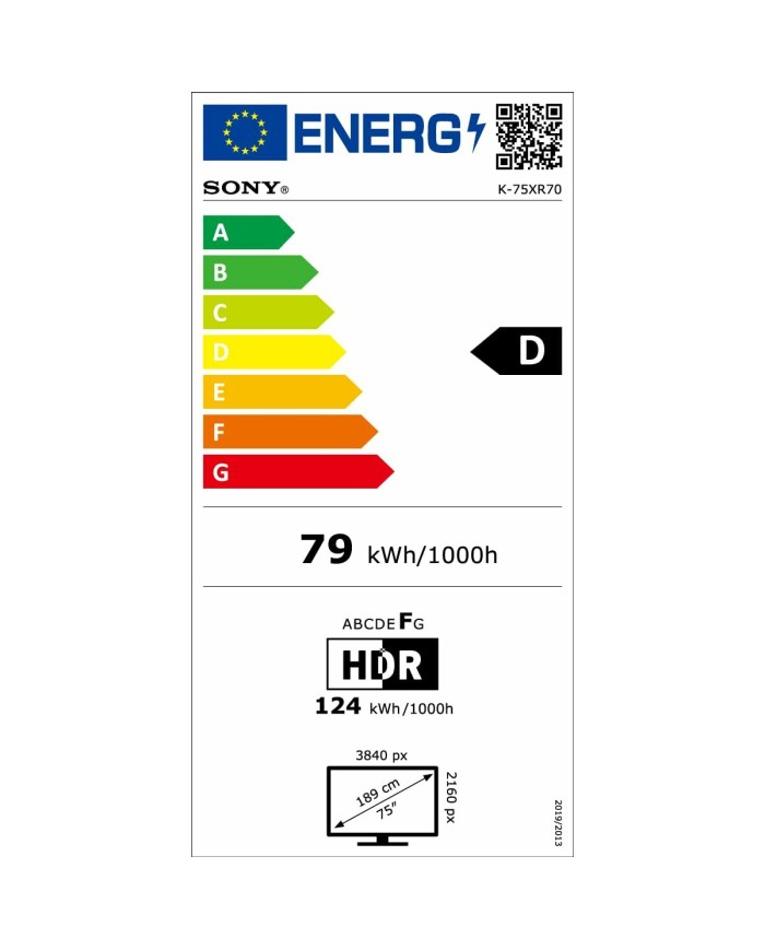 Smart TV Sony K75XR70 4K Ultra HD 75" LED HDR Smart TV Sony K75XR70 4K Ultra HD 75" LED HDR