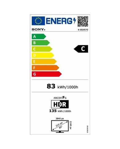 Smart TV Sony K85XR70 4K Ultra HD 85" LED QLED Smart TV Sony K85XR70 4K Ultra HD 85" LED QLED