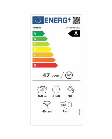 Lavatrice Hisense WF3M841BWIES 59,5 cm 1400 rpm 8 kg