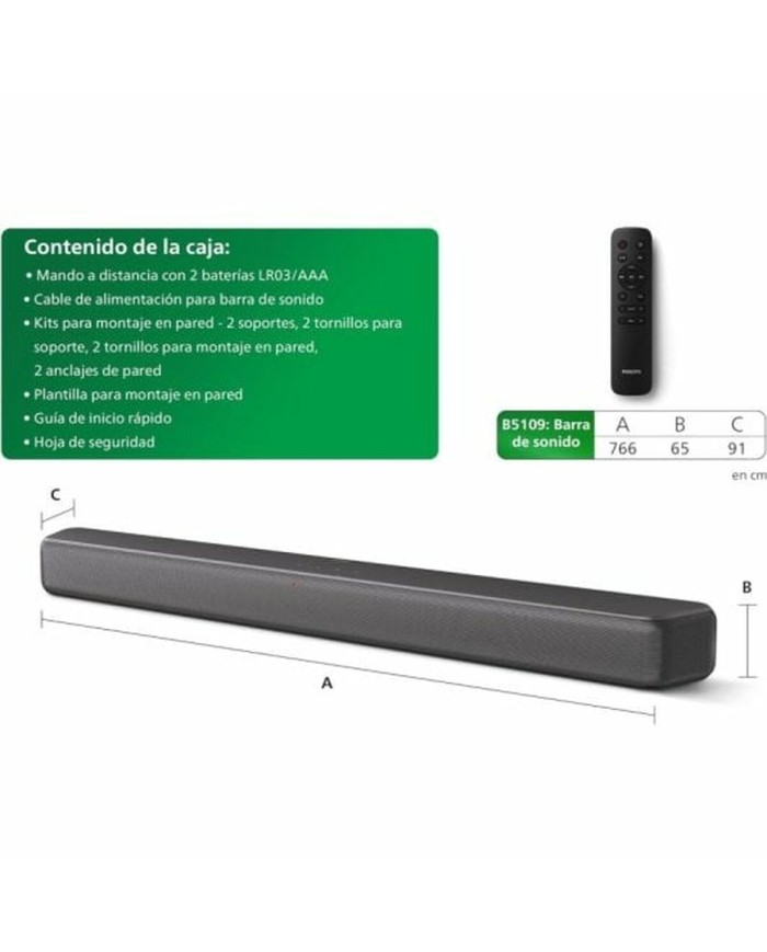 Soundbar Philips TAB5109/10 Grigio 60 W