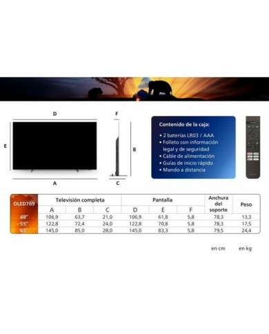 Smart TV Philips 55OLED769 4K Ultra HD OLED AMD FreeSync 55"