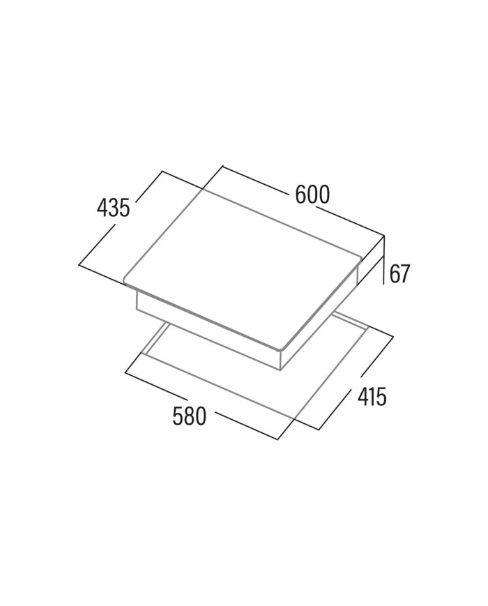 Piano Cottura in Vetroceramica Cata TT5003/G 60 cm 5700 W