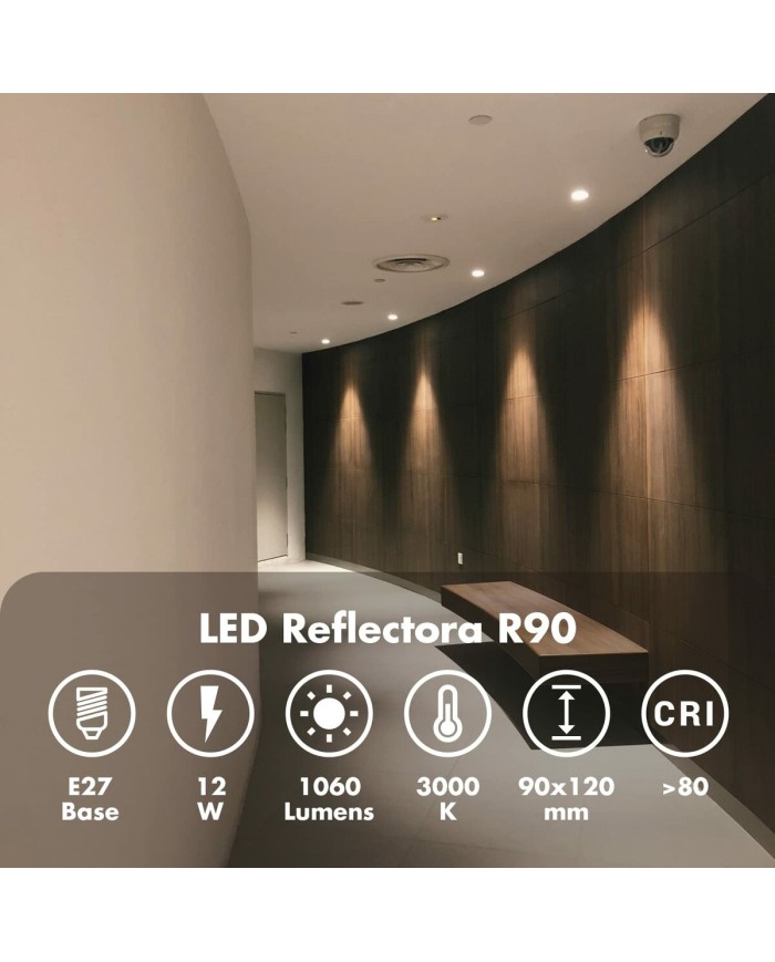 Lampadina LED Silver Electronics 999007 R90 E27 Grigio 12 W 3000K