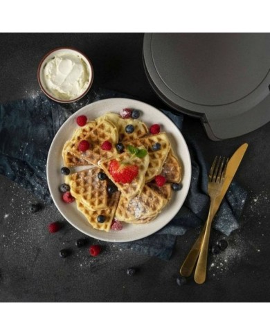 Macchina da Waffle Princess Princess 132380 Nero Argentato Acciaio 1200 W Macchina da Waffle Princess Princess 132380 Nero Argentato Acciaio 1200 W