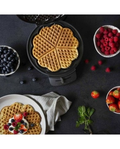 Macchina da Waffle Princess Princess 132380 Nero Argentato Acciaio 1200 W Macchina da Waffle Princess Princess 132380 Nero Argentato Acciaio 1200 W